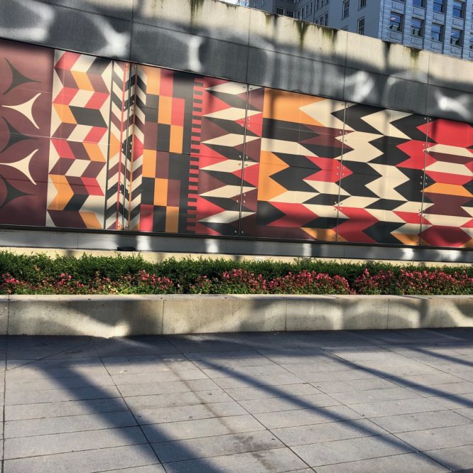 Photo: of an art installation called Transits and Returns