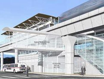 An artist rendering of the Marine Drive Station.