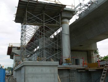 Framing of the outbound platform of Marine Drive Station.