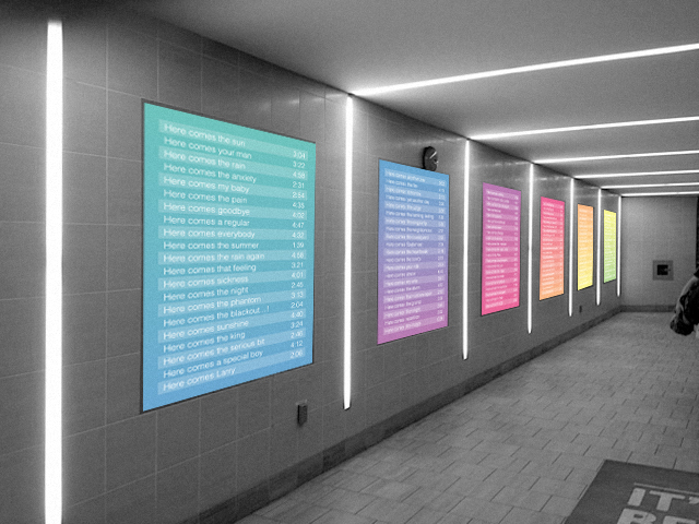 Photo: of an art installation called Here Comes