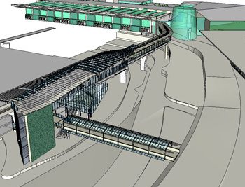 An artist rendering of YVR-Airport Station.