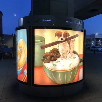 Image of: Aberdeen Station Art Column Art Installation by Jani Kiu