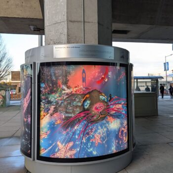 Image of: Richmond City: Alive with Nature – Aberdeen Station No.3 Road Art Column Art Installation by Juliana Loh 