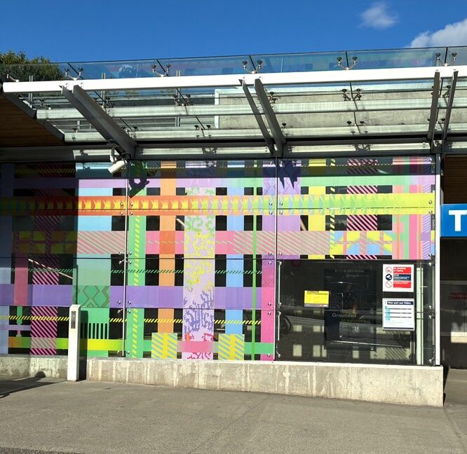 Photo: of an art installation called Patterns of Passage