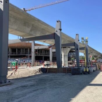 Capstan Station under construction.