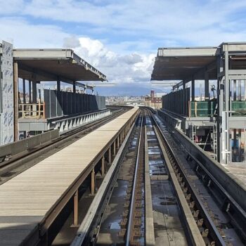Capstan Station under construction.