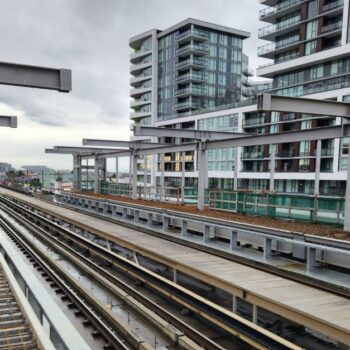 Capstan Station under construction.